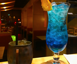 Blue Typhoon and Lychee Moscow Mule